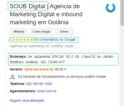 exemplo de rich snippets soub digital